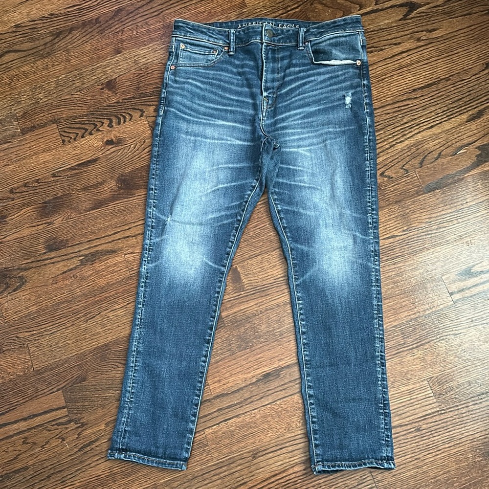 American Eagle Airflex + Temp Tech Athletic Skinny Denim 36 x 30